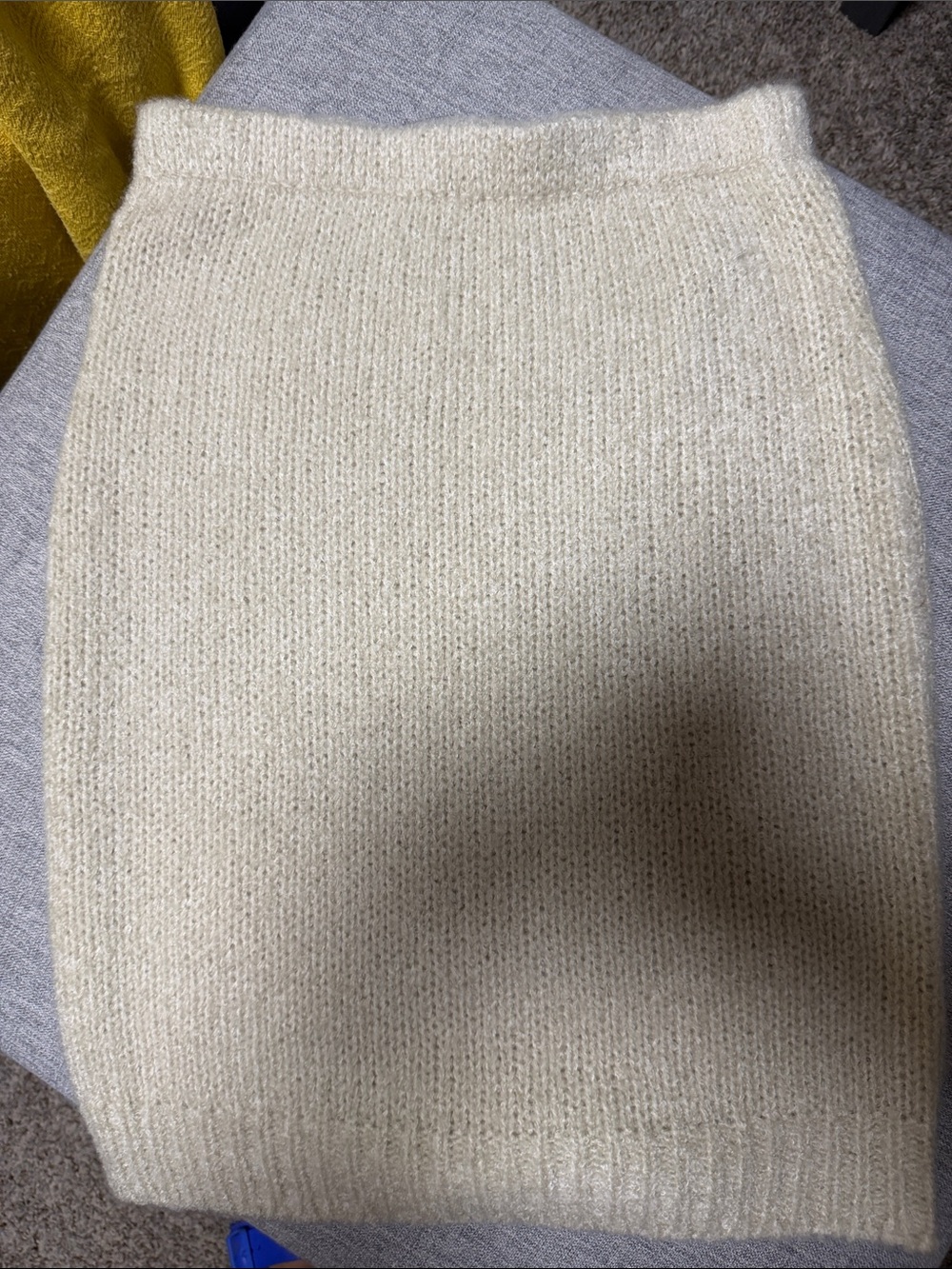 Knit Midi Skirt in Cream - Picture 3 of 3